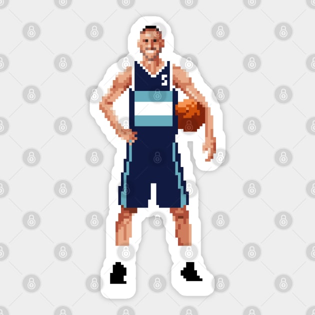 Manu Ginobili Pixel Posing Sticker by qiangdade